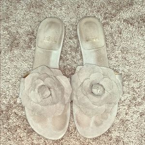 Stuart Weitzman Gray Suede Sandals